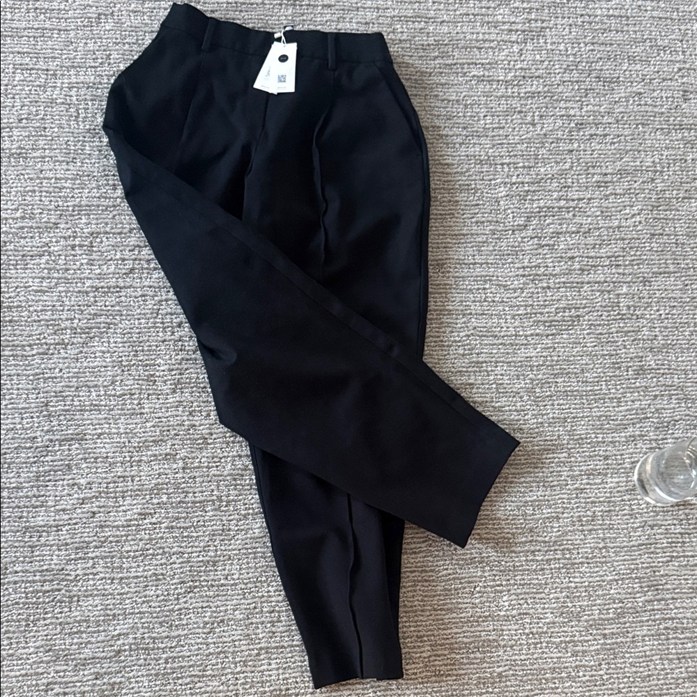 Women Black Barrel Pants